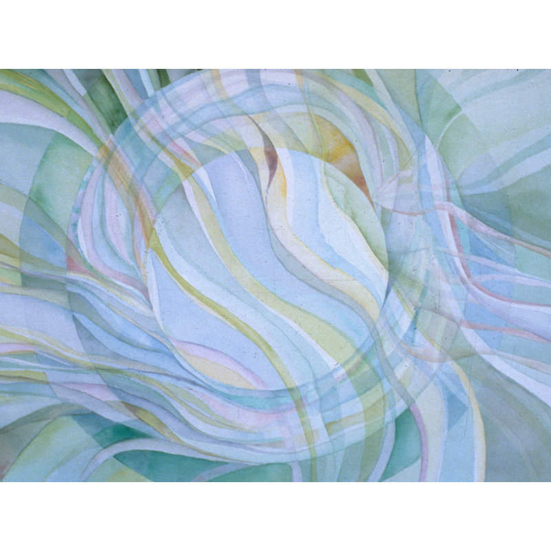 Meditation VI Print by Vivienne Andres, Black Framed Canvas, 25" H x 33" W