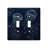 Navy Jellyfish Bloom Double Toggle Switchplate