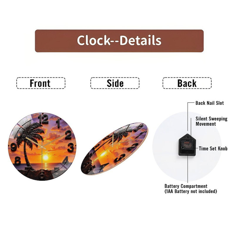 Horloge murale Sunset