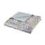 Ensemble de housse de couette damassé en coton gris 5 pièces Premium
