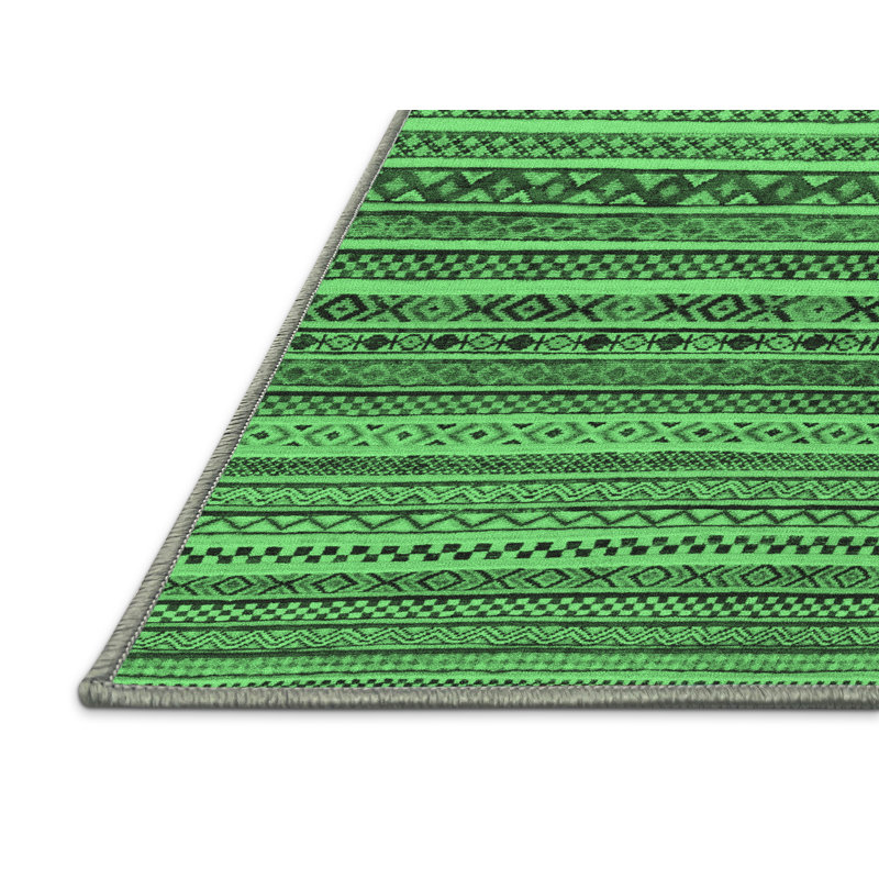 Keaster Washable Geometric Indoor Rug, Rectangle 5' x 8'