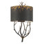Applique murale 1 lumière Korting en fer noir antique avec fer noir antique