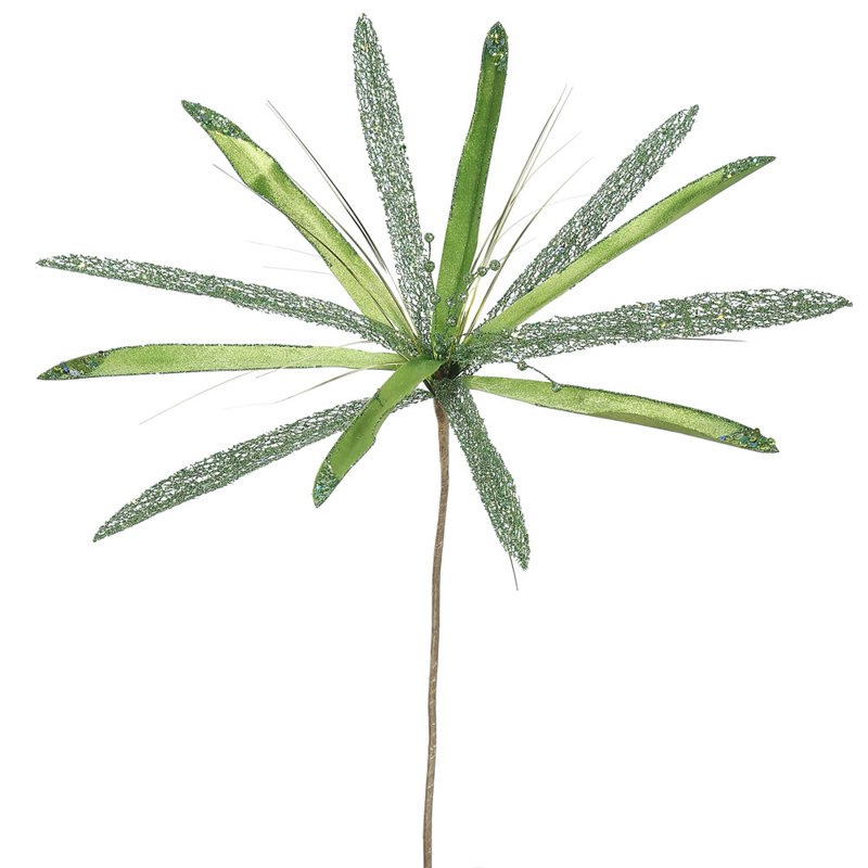 24", 20" Velvet Papyrus Aritificial Christmas Pick, Lime