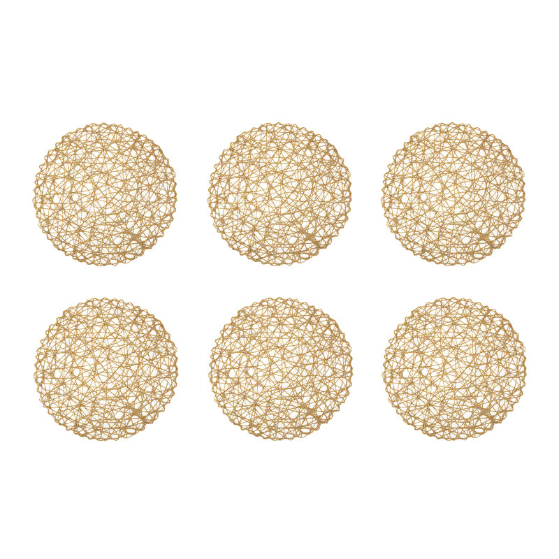 Geoghegan Woven Paper Solid Colour Round Placemat, Taupe