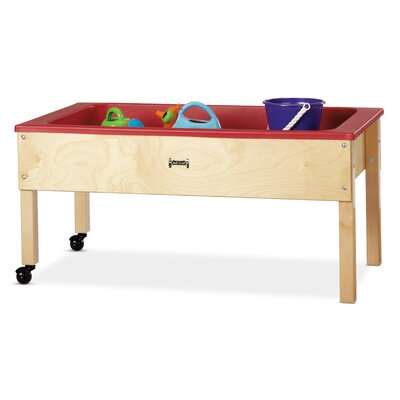 Jonti-Craft® Solid Wood Rectangular Birch Sand and Water Table with Cover -  0286JC