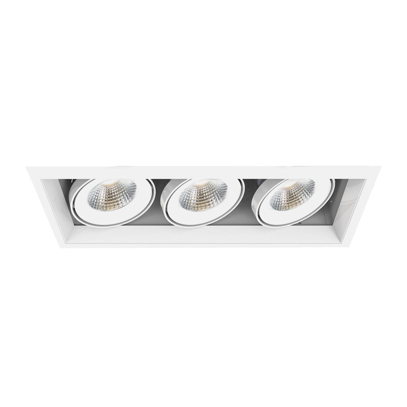 Ensemble de 3 lumières encastrées, Blanc