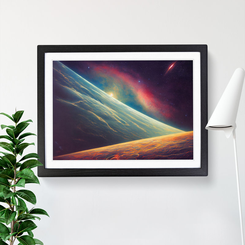 Beauty Of The Cosmos - Single Picture Frame Print, 46cm H x 64cm W x 2cm D, Black Frame