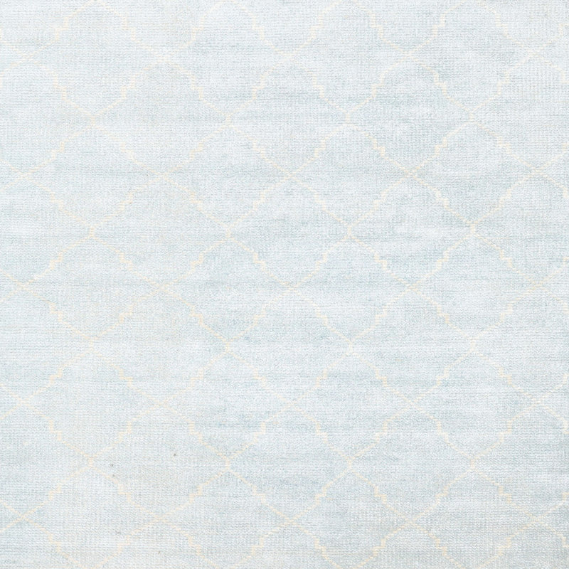 Tapis géométrique blanc cassé, Carré 5 pi