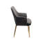 46.5cm H Velvet Upholstered Armchair in Grey-1876220892