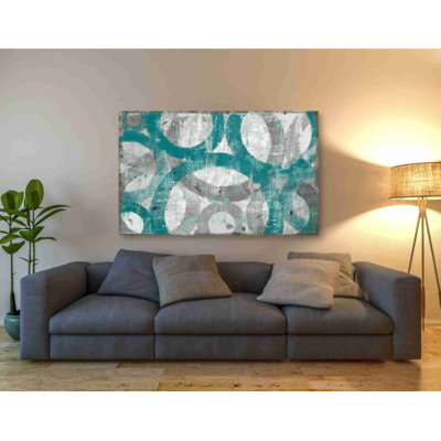 «Industrial I Teal» par Michael Mullan, art mural sur toile