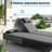 Outdoor Wicker 2-Person Double Chaise Lounge with Cushions, 6-Position Adjustable Backrests-122639383