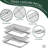 Quarter Sheet Pan With Cooling Rack Set [2 Baking Sheets + 2 Baking Racks], Stainless Steel Cookie Sheets，Silver