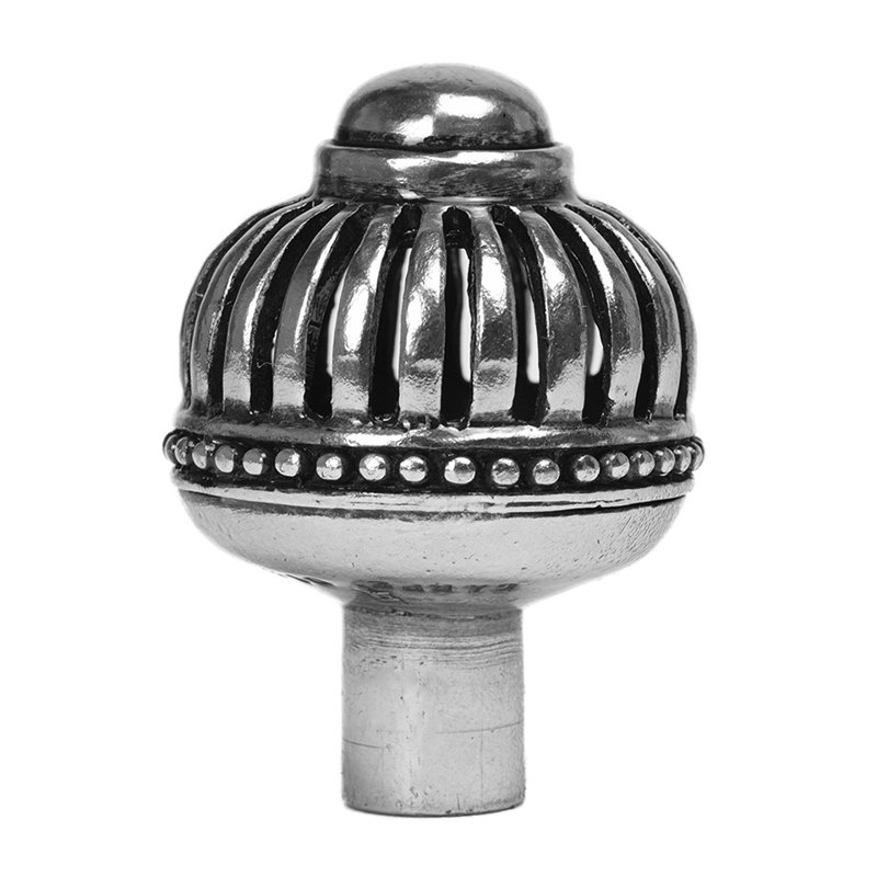 Cage à cricket ronde grand bouton en mercure doré, Argent argent