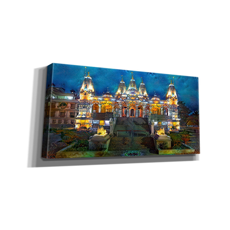«India Guyarat Baps Shri Swaminarayan Mandir Dhari» par Pedro Gavidia, art mural sur toile, 40 po x 20 po