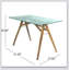 Bureau d'ordinateur moderne en verre trempé et en bois d'acacia, idéal pour les bureaux à domicile et les salles de conférence, durable et élégant