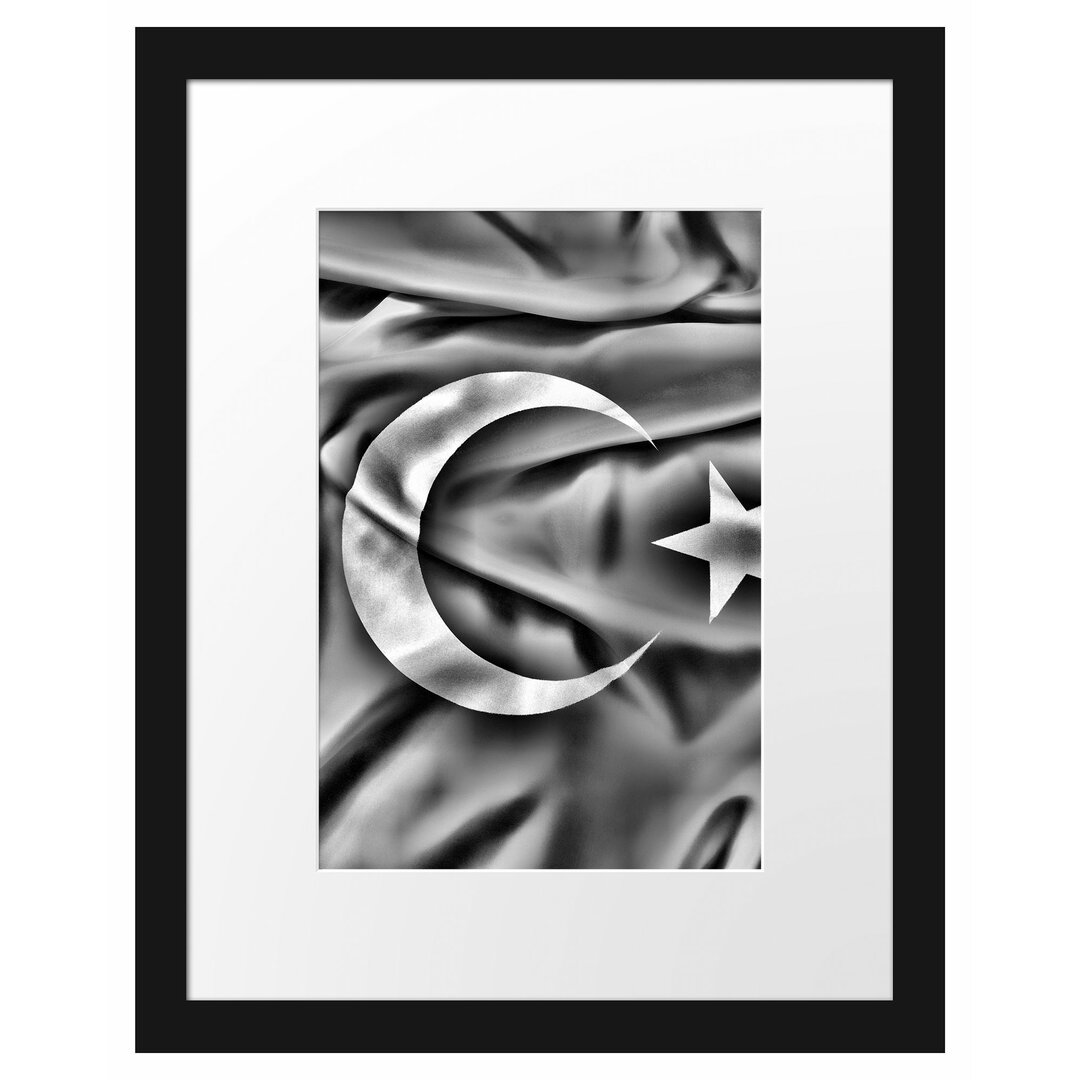 Gerahmtes Poster Turkey Flag, Türkei Flagge