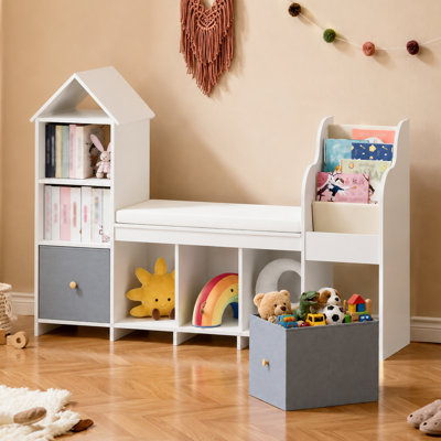 Compartment Solid Wood Book Display