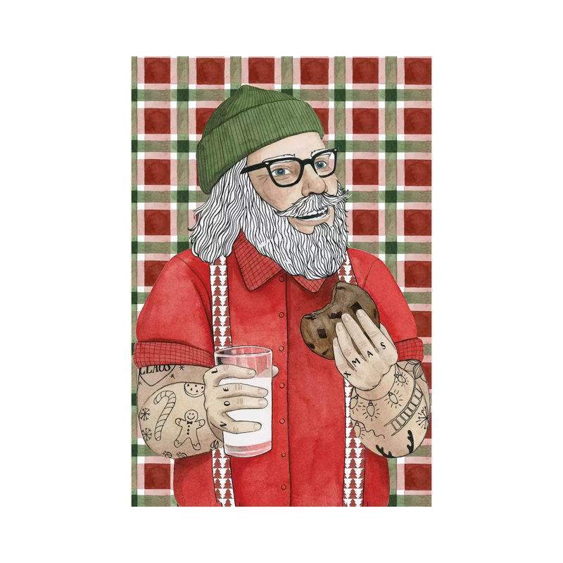 Hipster Santa I by Grace Popp - Wrapped Canvas Print