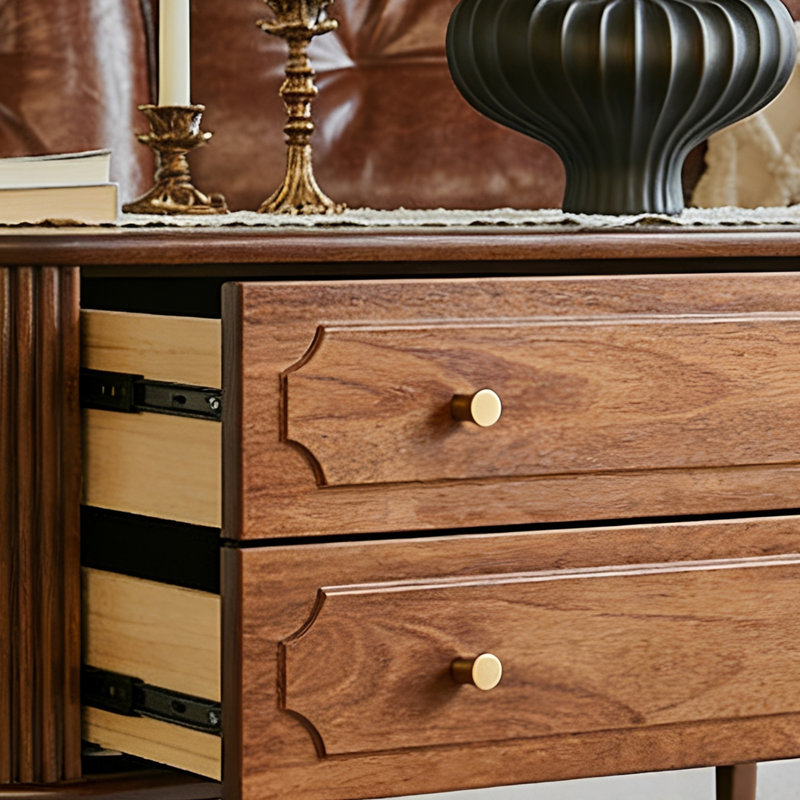 Table basse élégante de style français, Brun