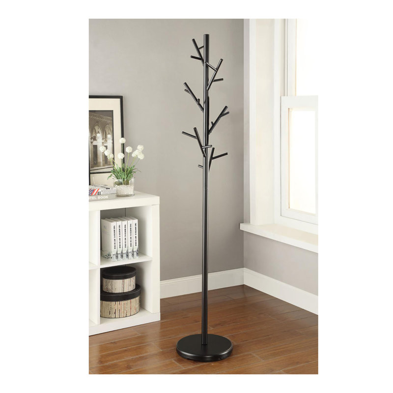 Black Coat Rack With 18 Hooks