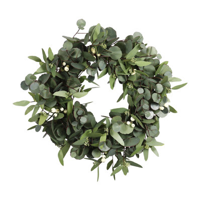 Faux Eucalyptus Polyester 24'' Wreath