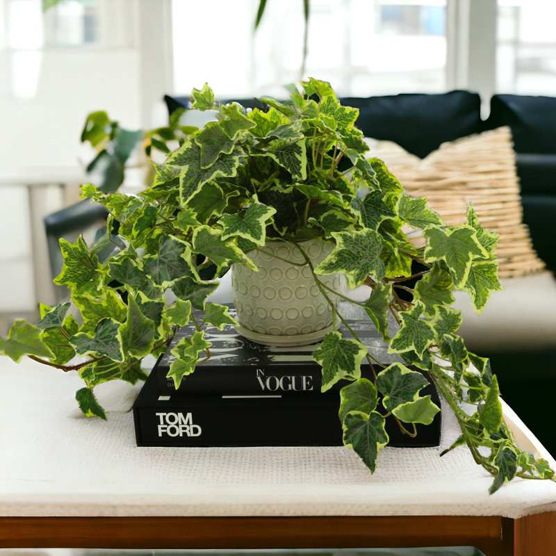 Verdant Vines Faux Ivy Plant in Ceramic Pot