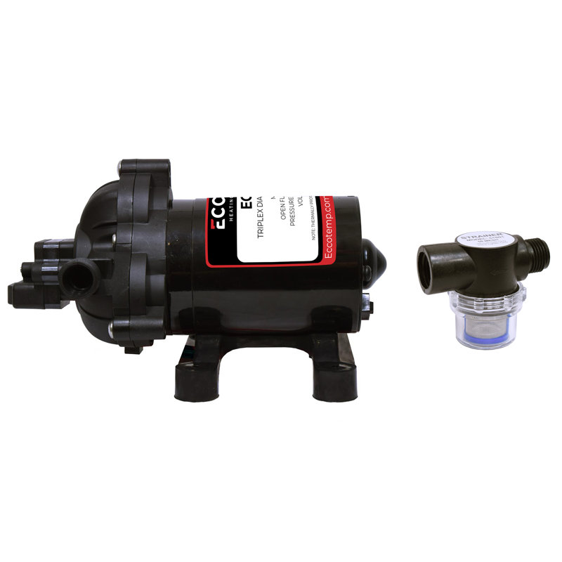 Chauffe-eau extérieur sans réservoir Eccotemp 3.0 GPM avec pompe à diaphragme 12V et crépine EccoFlo