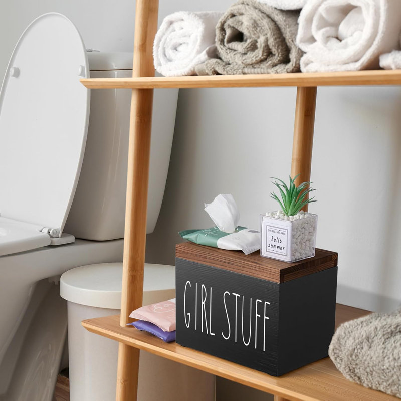 Porte-tampons pour salle de bain, organisateur de produits féminins, étui de rangement avec couvercle à charnières, rangement pour tampons Shark Week, boîte de rangement pour accessoires de salle de bain