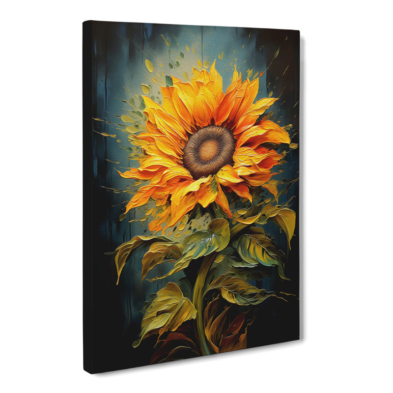 Sunflower Modern - Wrapped Canvas, 50cm H x 35cm W x 3cm D