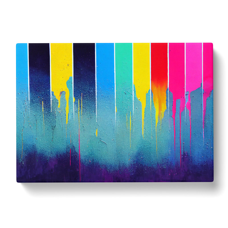 XXX-H1022-WF-8302X Stellar City Skyline Architecture Abstract - Wrapped Canvas Painting, 40cm H x 60cm W x 3cm D