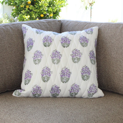 Floral Cotton Pillow Cover
