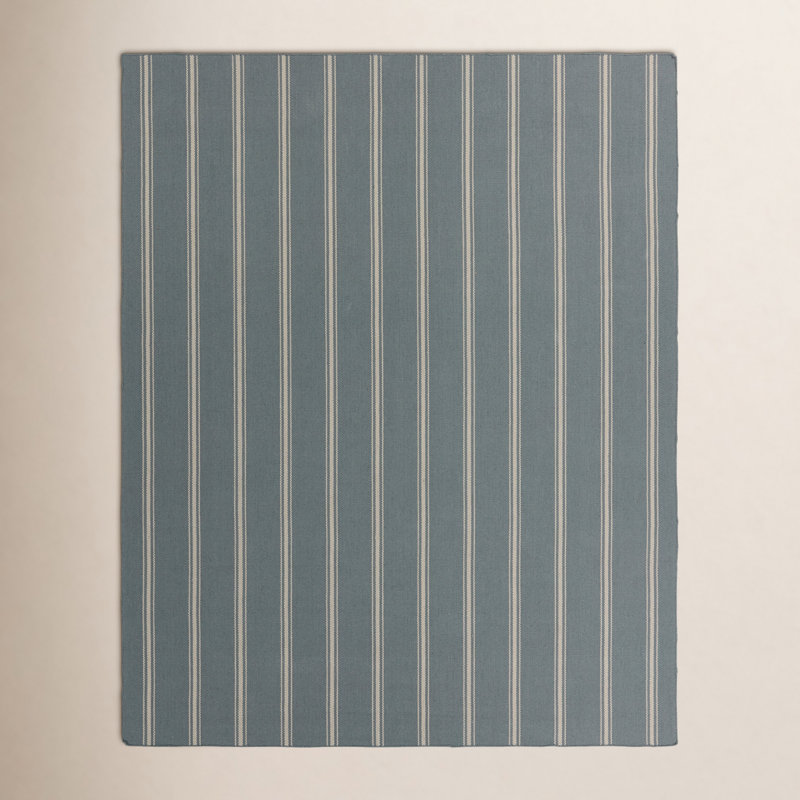 Striped Area Rug in Gray/Beige, Rectangle 2' x 3'