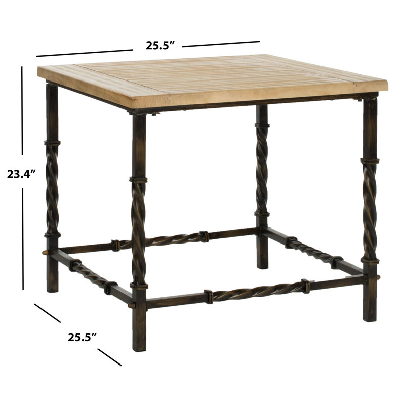 Solid Wood Top End Table