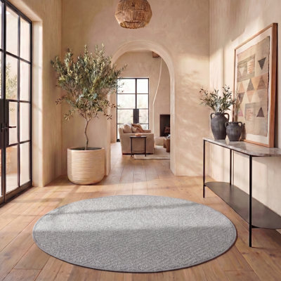 Tapis gris clair en jute / sisal Freitag