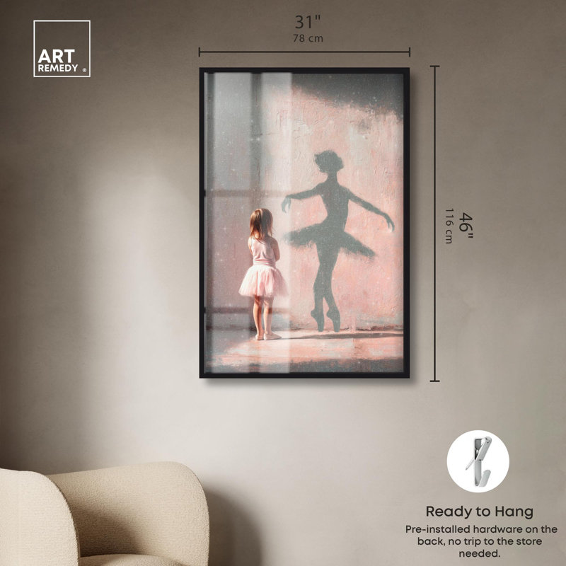 «Little Ballet Dreamer Glam» par Art Remedy, H 46 po x l 31 po, Noir