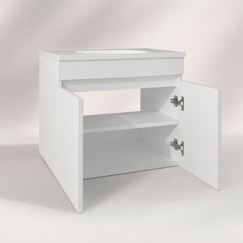 Lavabo de salle de bain Colville, blanc, salle de bain, Blanc