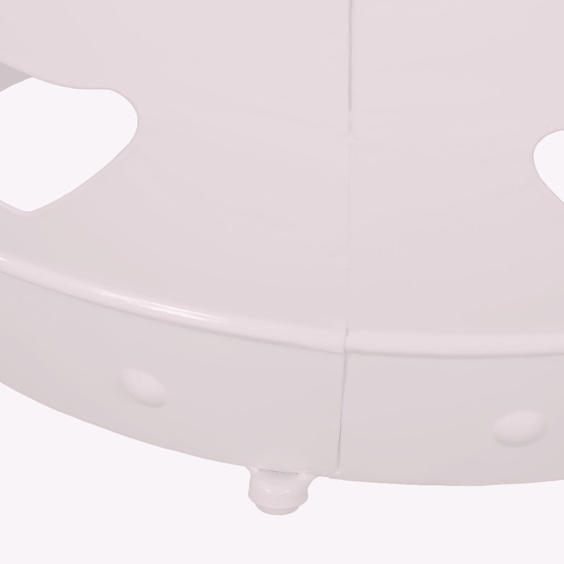 Table d'appoint en métal, Blanc