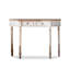 Console rectangulaire en bois massif blanc