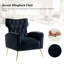 Fauteuil à oreilles en velours avec capitonnage à boutons H 37 "Consolata-1141414494