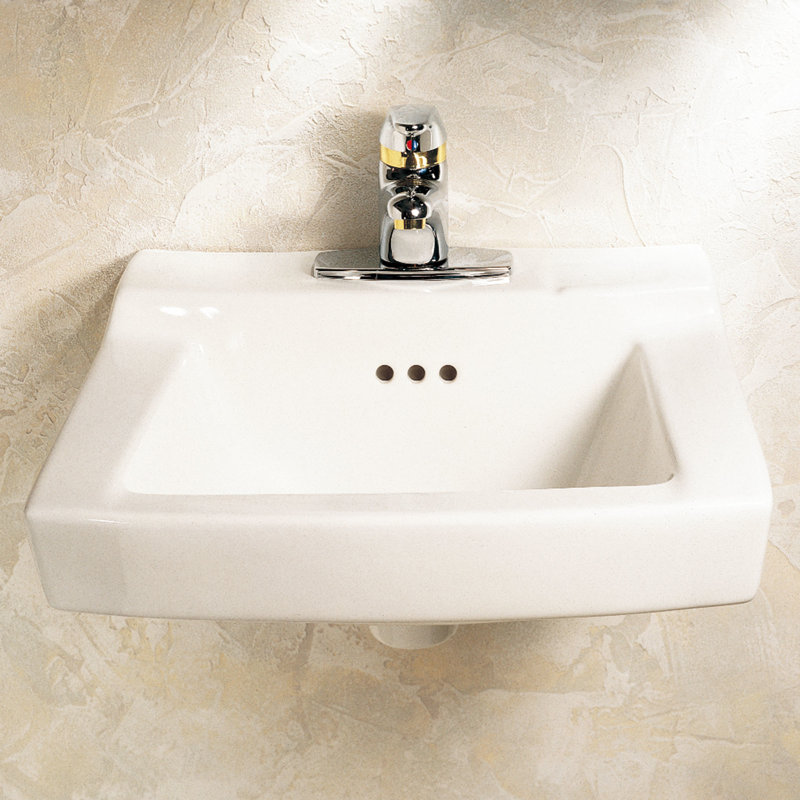 American Standard Comrade 18.25'' Ceramic Rectangular Bathroom Sink with Overflow, White