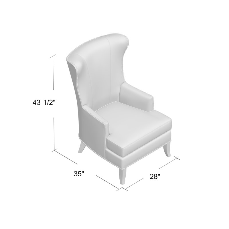 Andrew Wingback Chair, Turquoise (8789 91), Charcoal, Nickel