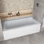 Baignoire en alcôve en acrylique blanc brillant avec drain extérieur 66 po x 32 po Streamline-101700448