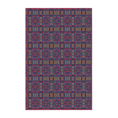 Tapis mauve à motifs/brun/orange Horigan