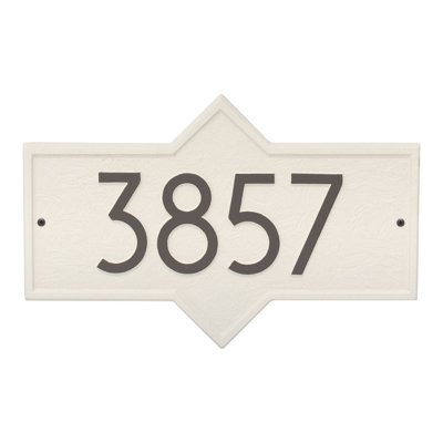 Plaque d'adresse murale personnalisée 1 ligne Hampton