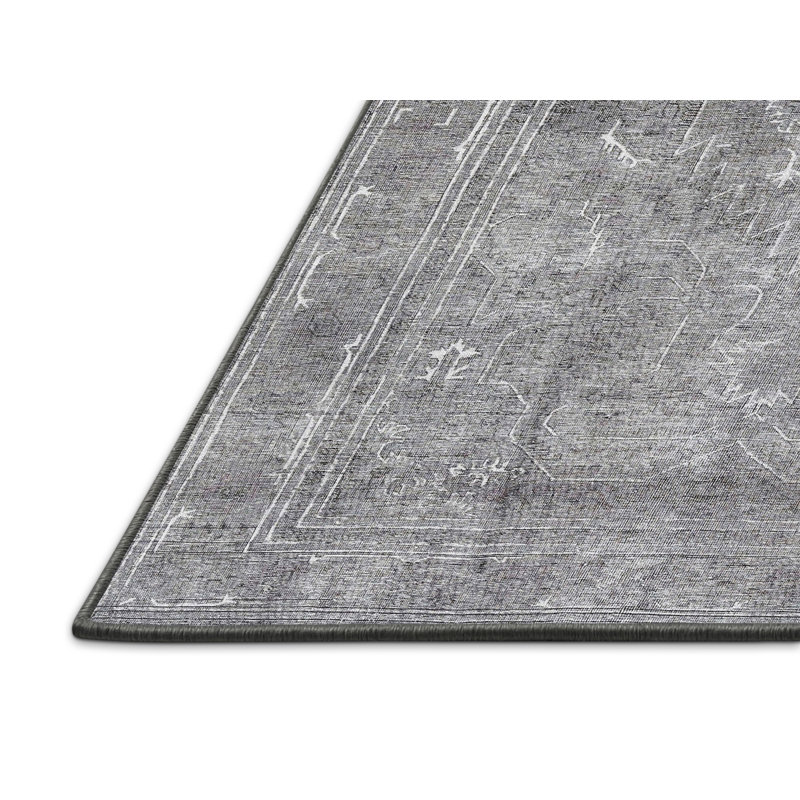 Tapis oriental en laine gris, Rectangle 6 pi x 9 pi