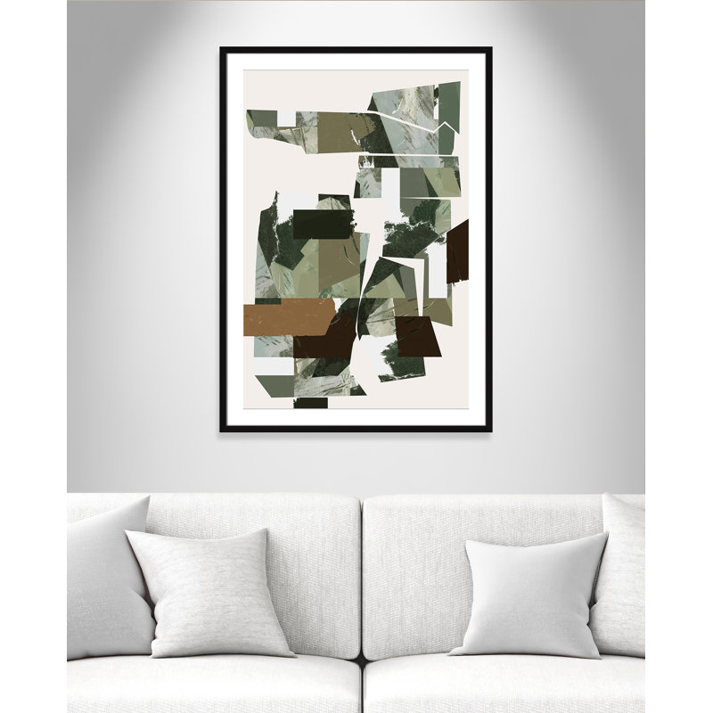 «Green Endeavour I Print» par Cartissi, 29.5'' W x 41.5'' H, Matted Print, Satin Black