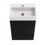Meuble-lavabo autoportant avec évier en céramique et surface d'eau Matt Black