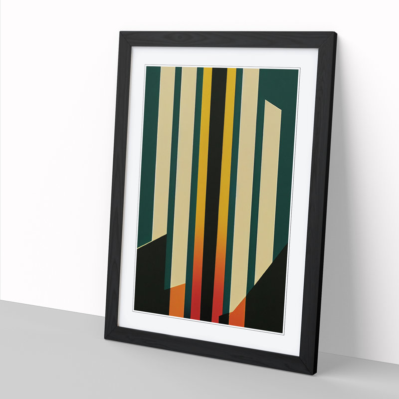 Deco Minimalism - Single Picture Frame Print, 64cm H x 46cm W, Oak Framed