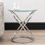 Cuayo Round Sofa Table for Living Room Furniture, 61cm Metal Bed Side Table, End Table-96399417