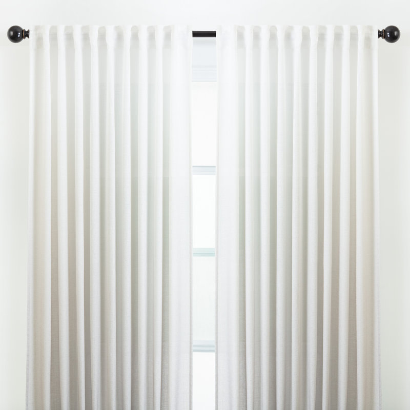 Carolie Ombre Semi-Sheer Rod Pocket Curtains, 52" W x 63" L, Taupe